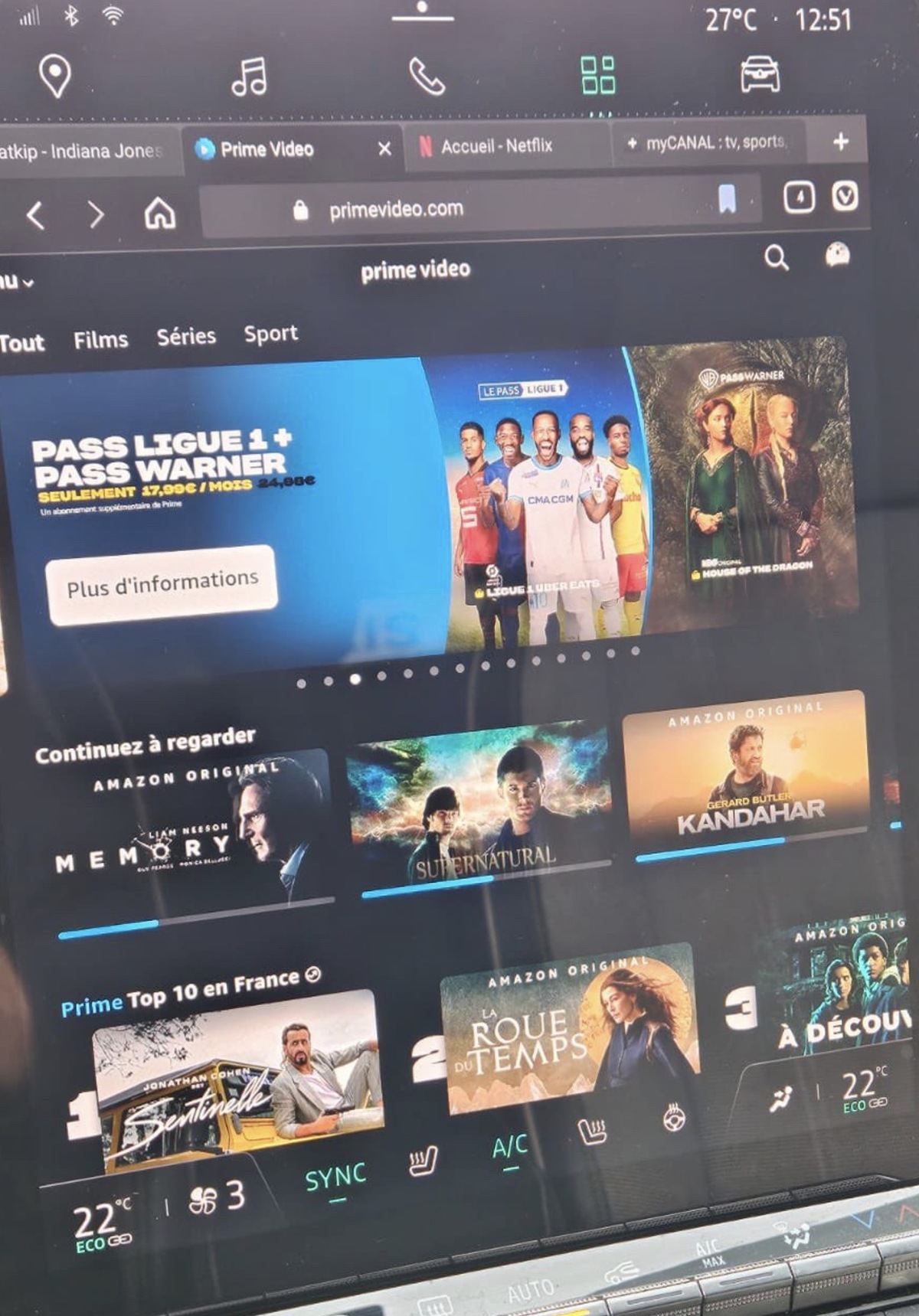 Megane E Tech comment accéder à Netflix Prime Video et myCanal