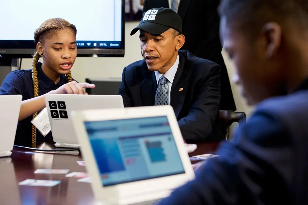 L'image du jour : Barack Obama, premier président US à savoir écrire du code