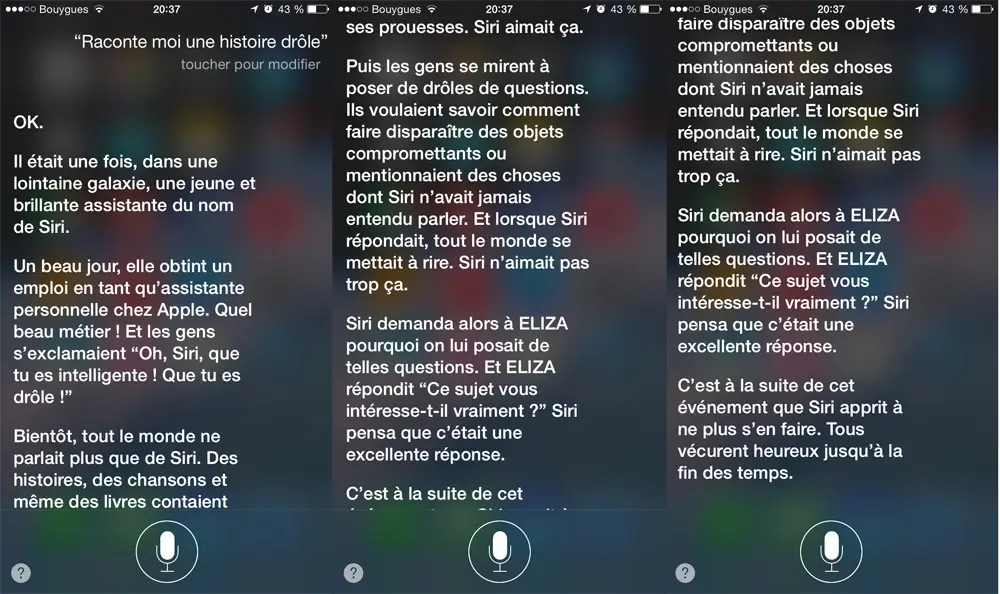 Insolite : Siri se soumet tout seul au test d'ELIZA