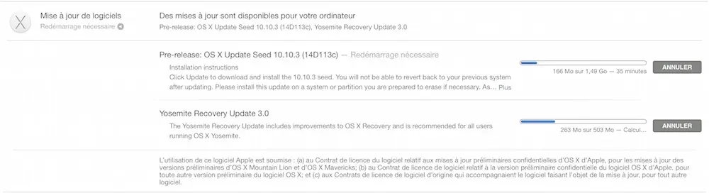 Cinquième bêta pour OS X 10.10.3