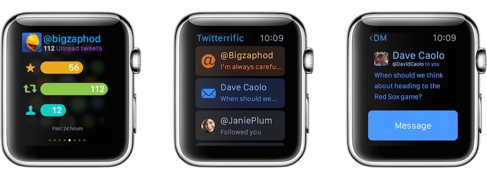 Voilà à quoi ressemblera Twitterrific sur l'Apple Watch