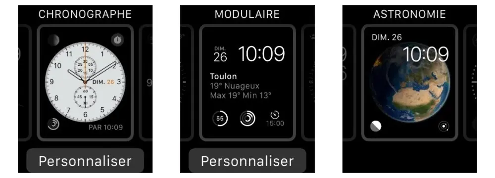 Apple Watch : personnalisez jusqu'à 30 cadrans !