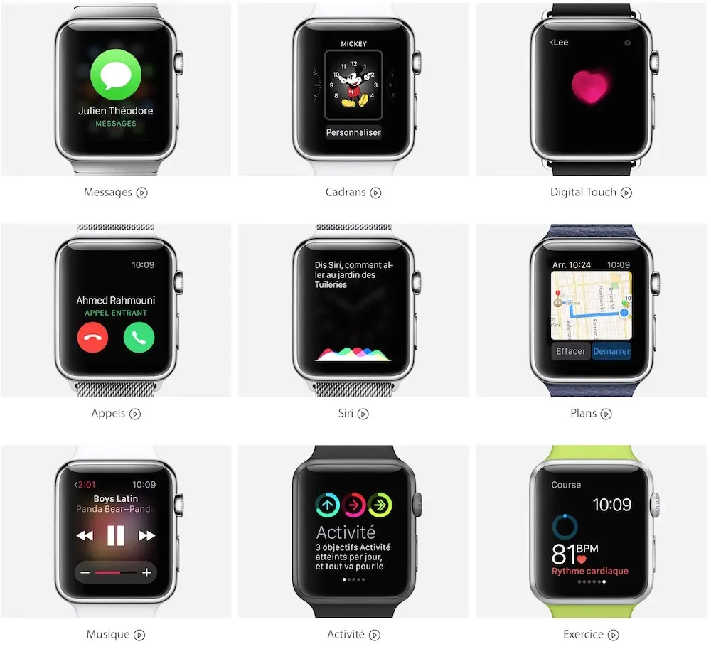 (Presque) toutes les Visites Guidées de l'Apple Watch en français