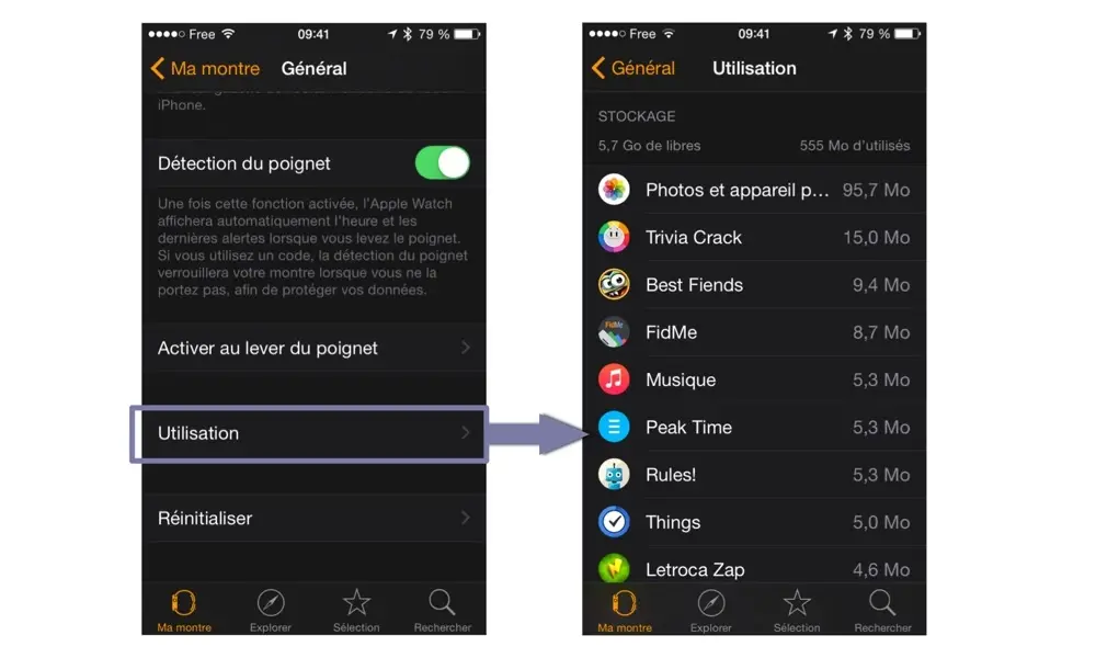 Quelles apps occupent le plus d'espace sur votre Apple Watch ?