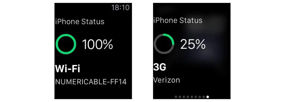 Deux apps pour afficher l'état de la batterie de son iPhone sur l'Apple Watch