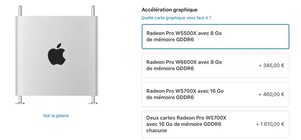 Apple : un câble Thunderbolt 4 "Pro" d'1,8m à 149€, et une option AMD W6600X pour le Mac Pro