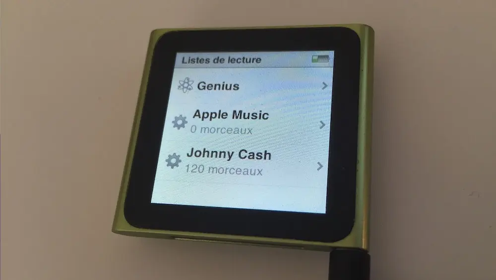 Les morceaux d'Apple Music illisibles sur les iPod shuffle et nano