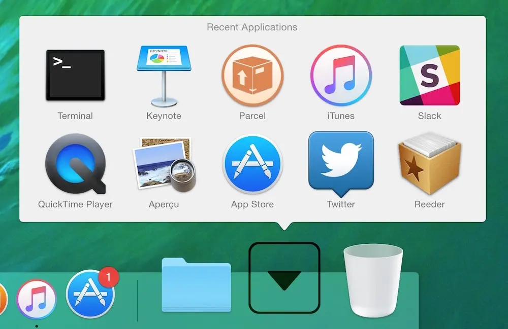 Astuce : afficher les documents (ou les apps) utilisés récemment dans le dock d'OS X