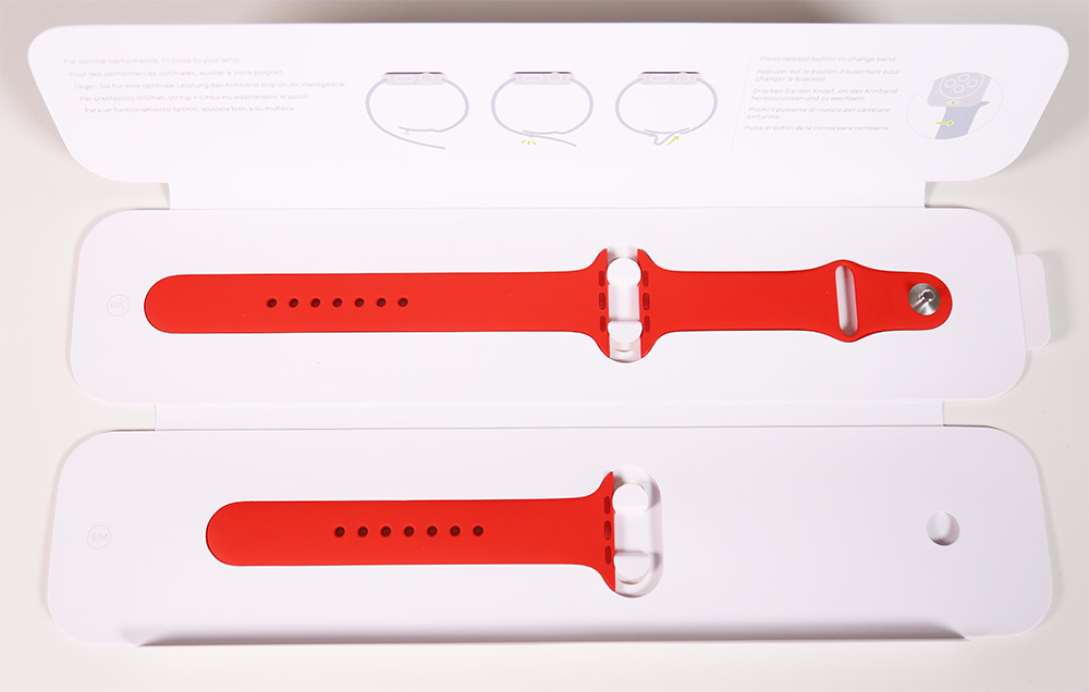 En photos : les nouveaux bracelets sport rouge (RED) et turquoise de l'Apple Watch