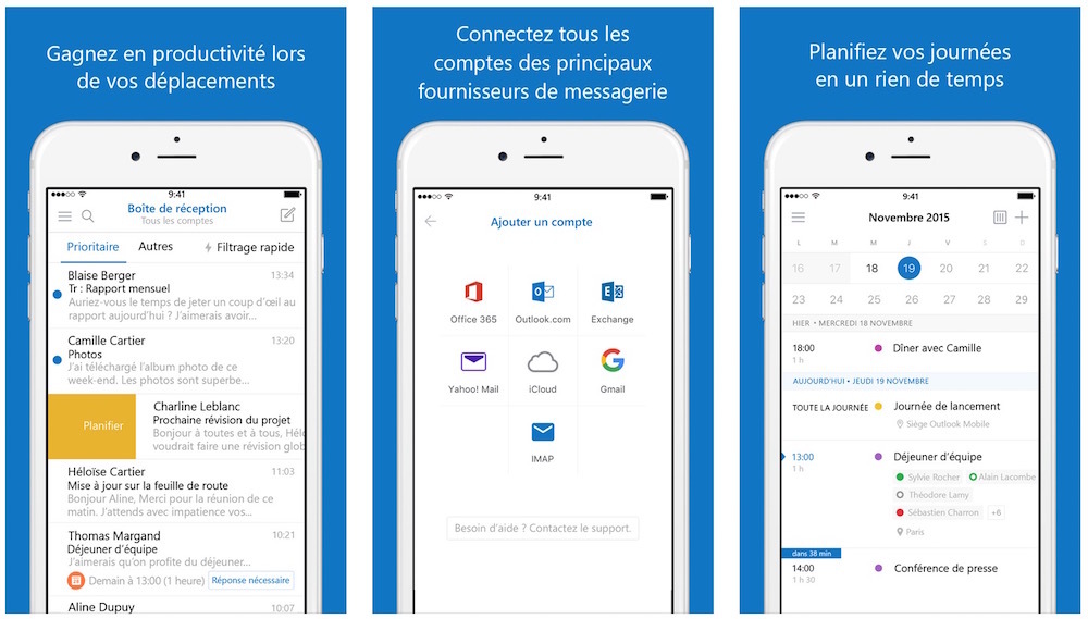 Première mise à jour majeure pour Outlook sur iOS