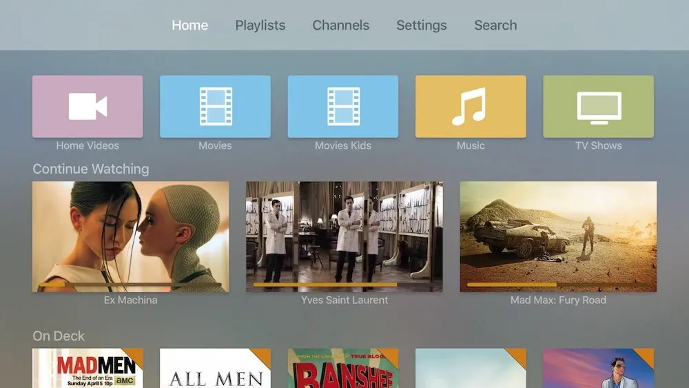 Plex sort son client officiel sur l'Apple TV