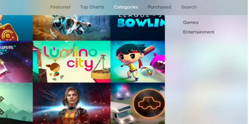 Apple TV : l'App Store gagne un tri par catégories