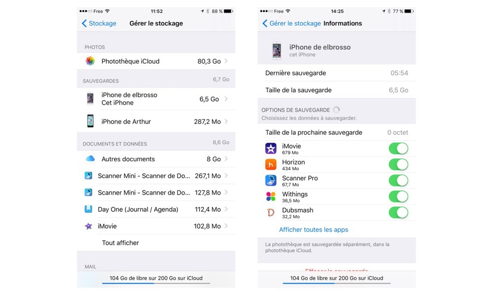 Astuce : choisir les apps dont les données (ne) seront (pas) sauvegardées sur iCloud