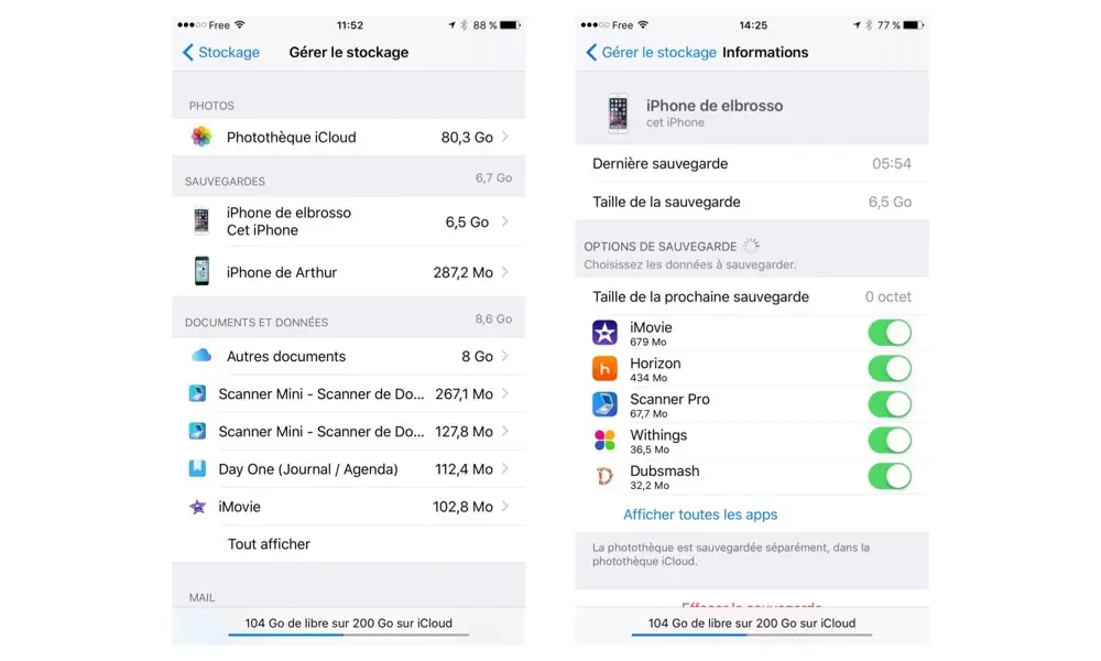 Astuce : choisir les apps dont les données (ne) seront (pas) sauvegardées sur iCloud