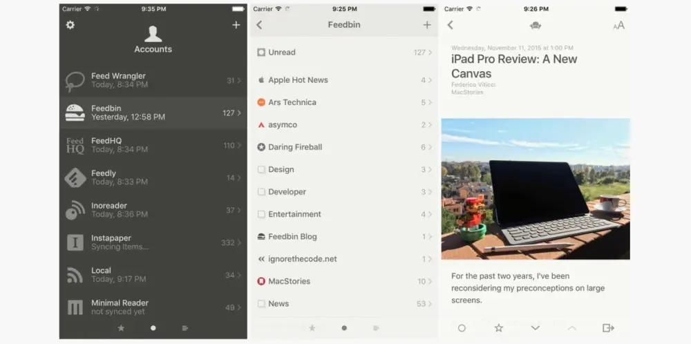 Reeder passe la troisième sur iOS : 3D Touch, iPad Pro et Split View