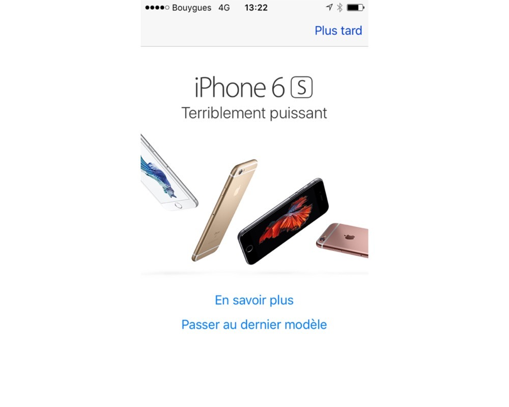 App Store : des popups pour encourager les utilisateurs à migrer vers l'iPhone 6s