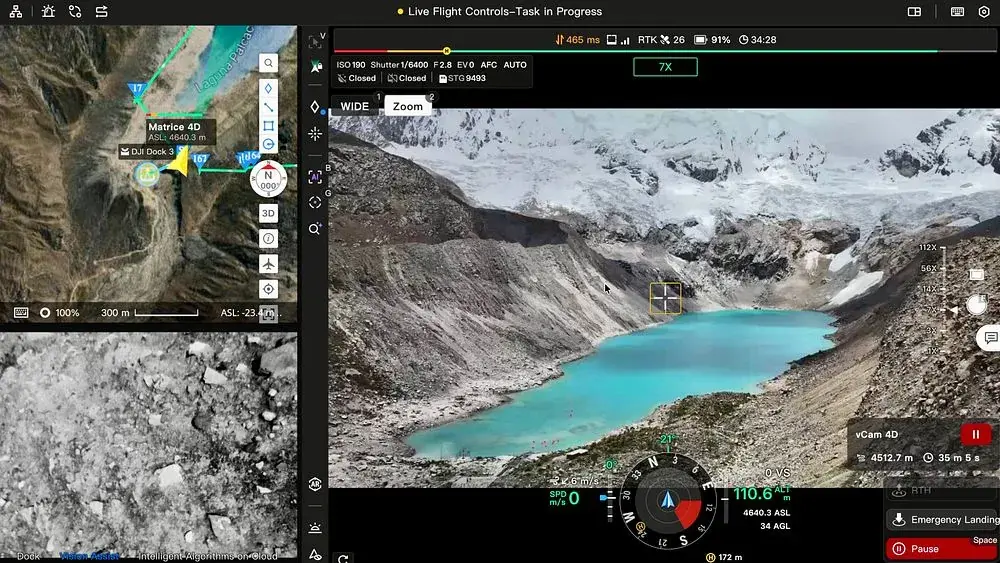 Des drones DJI autonomes pour surveiller les glaciers des Andes p&eacute;ruviennes