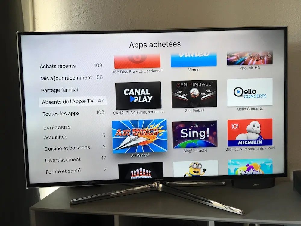 L'App Store de tvOS gagne une section "Absents de l'Apple TV"