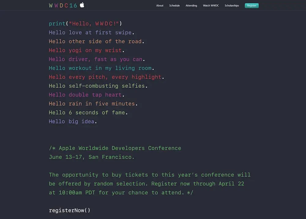 Apple ouvre les inscriptions pour la WWDC 2016