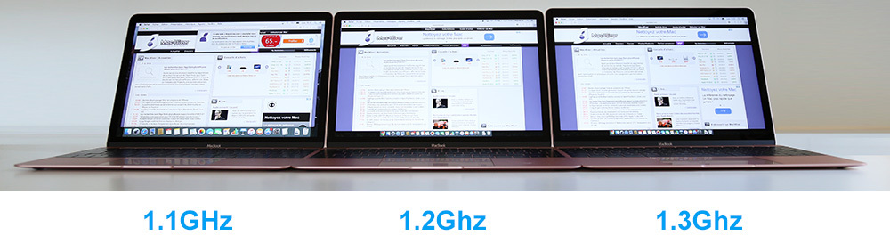 Test du MacBook Retina 12" 2016  (modèles 1.1Ghz, 1.2Ghz et 1.3Ghz)