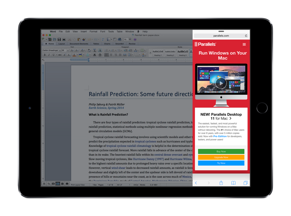 Parallels Access profite de 3D Touch et du grand écran des iPad Pro 12,9''