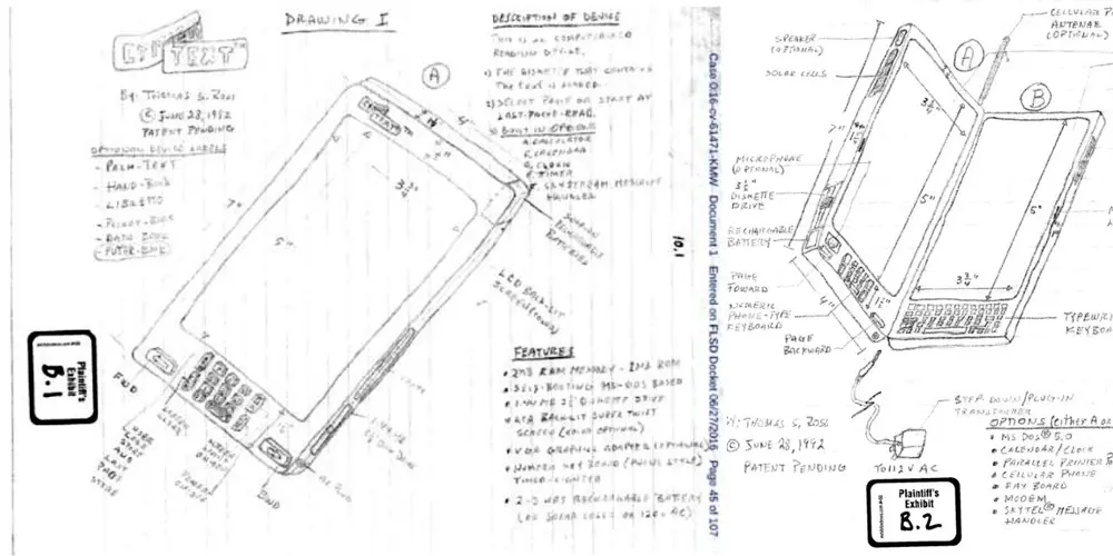 Brevet : 10 milliards de dollars pour des schémas d'"iPhone" déposés en 1992 ?