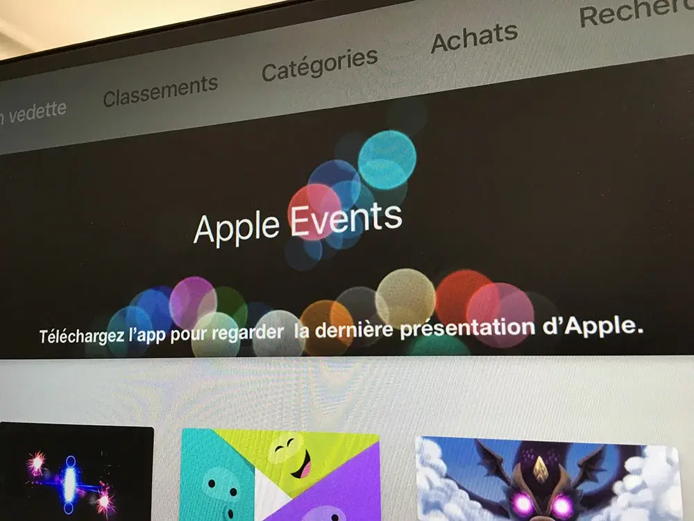 Keynote : l'application "Apple Event" débarque sur l'Apple TV