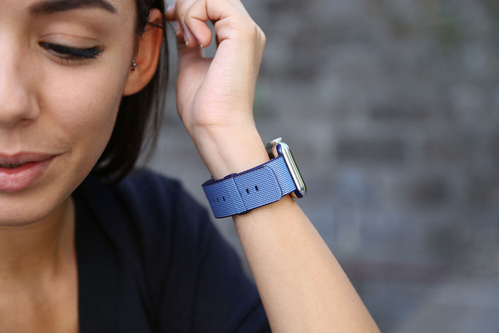 Aperçu des nouveaux bracelets (nylon & sport) pour Apple Watch (photos feat. Nora)