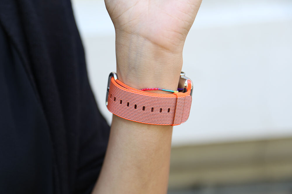 Aperçu des nouveaux bracelets (nylon & sport) pour Apple Watch (photos feat. Nora)