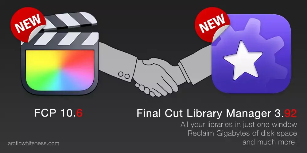 Final Cut Library Manager 3.92 compatible FCP 10.6 et macOS Monterey