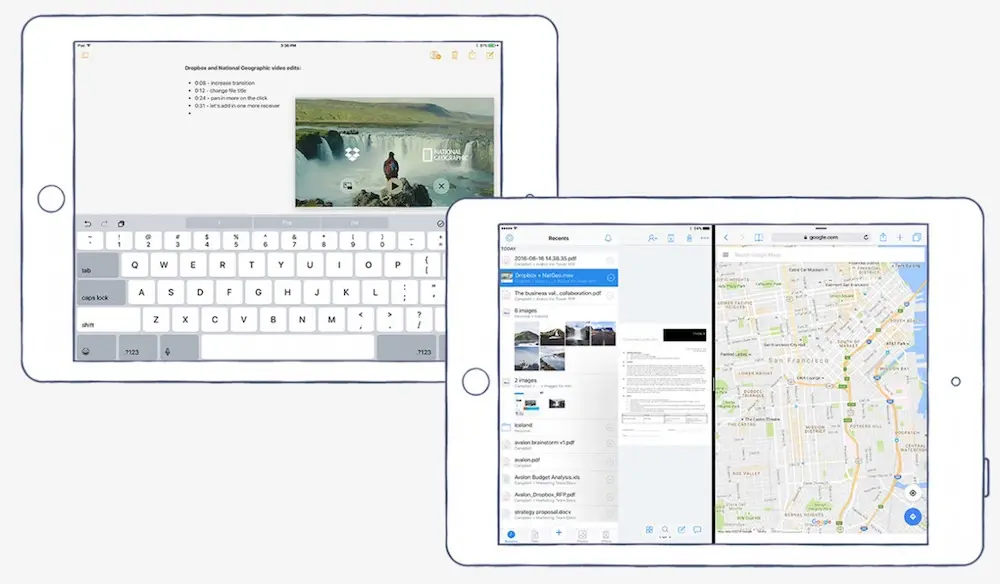 Dropbox partage enfin l'écran de l'iPad