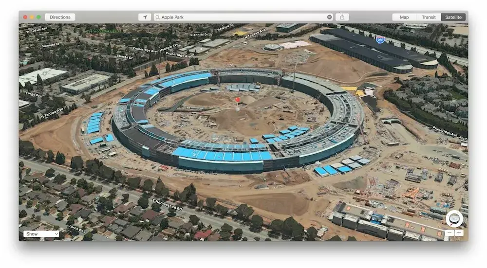 Apple Park s'affiche fièrement sur les cartes d'Apple