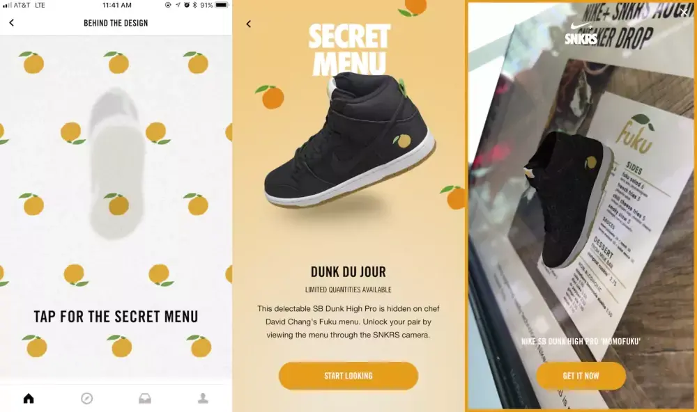 Nike propose une app de RA pour acheter des baskets exclusives !