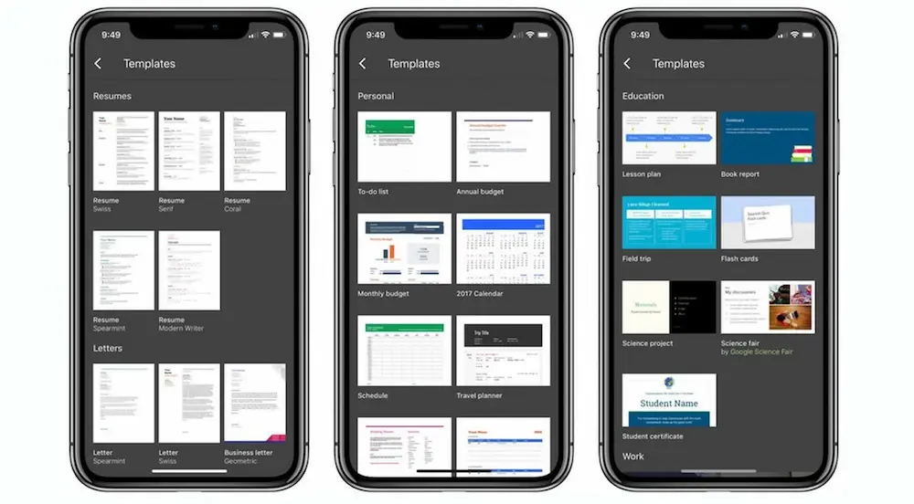 Google optimise ses apps bureautiques pour iOS 11 et l'iPhone X