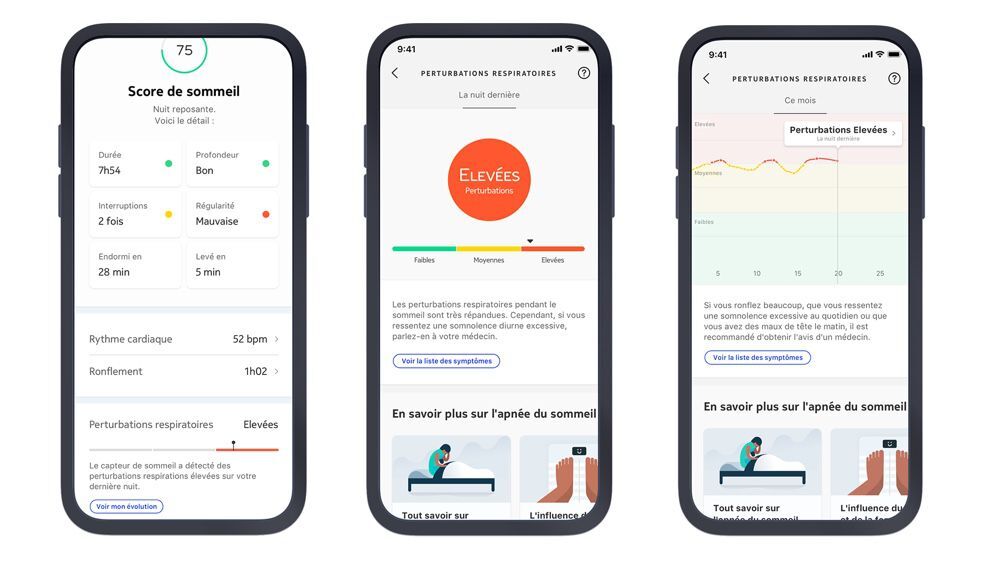 Withings Sleep détecte désormais les perturbations respiratoires du sommeil