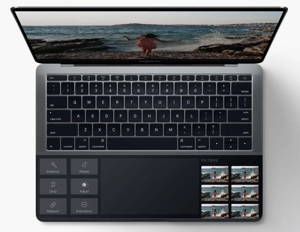 Que diriez-vous d'une "Touch Bar" géante à la place du trackpad ? (rendus 3D)