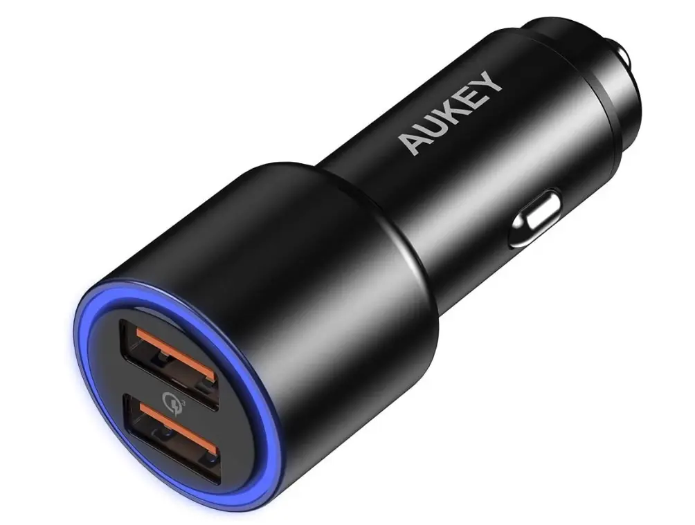 Promo : chargeur voiture Aukey 36W 2 USB Aukey à 9€