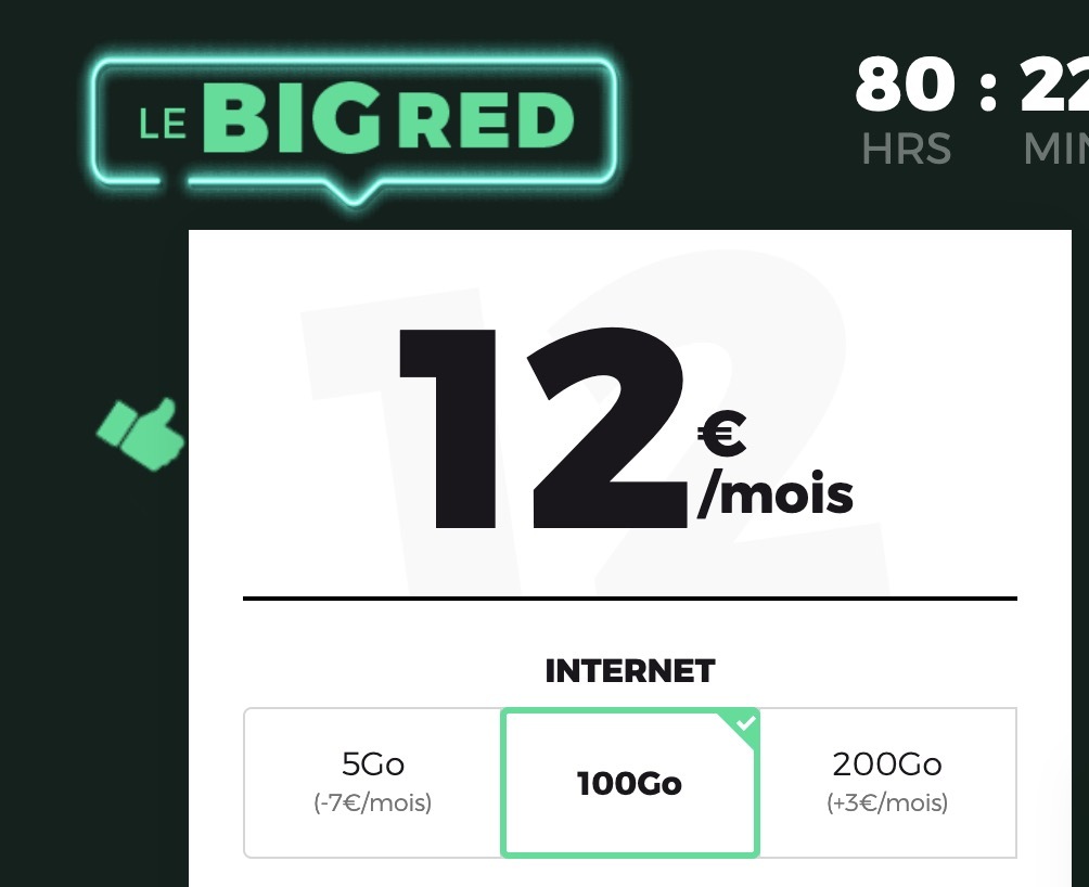 RED by SFR propose ses forfaits BIG RED dès 5€ (5Go)