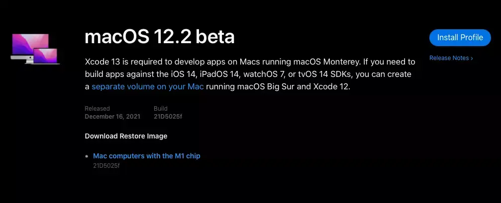 Apple déploie la première bêta de macOS 12.2 Monterey (avec Universal Control ?)