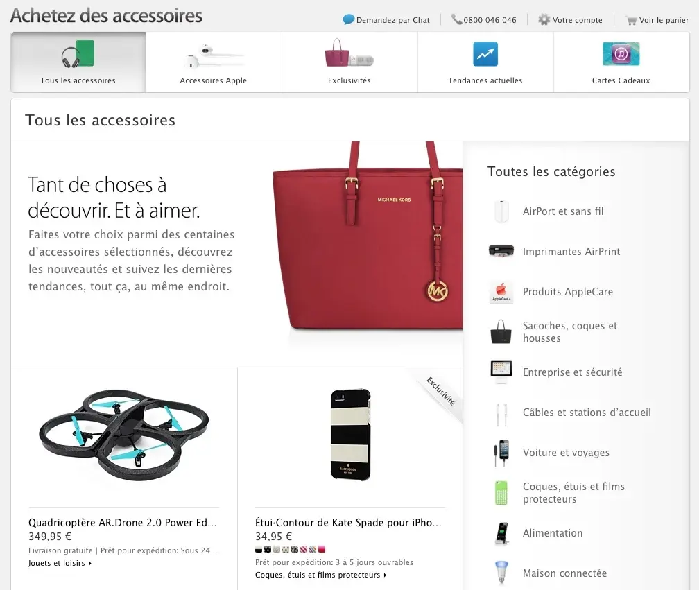 L'Apple Store fait la part belle aux accessoires : A.R. Drone, ampoules connectées