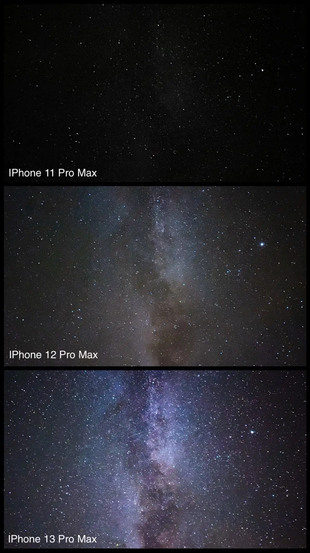 Test de l'iPhone 13 en astrophotographie : des images incroyables de la voie lactée !