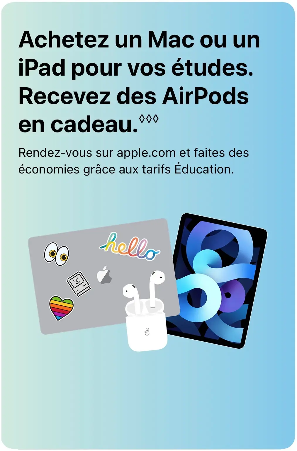 Back To School en France : Apple offre des AirPods pour l’achat d’un Mac ou d’un iPad