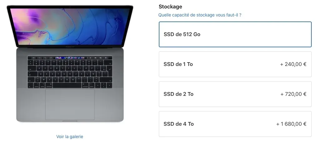 Apple revoit enfin à la baisse les tarifs des options de stockage SSD (de 50%)