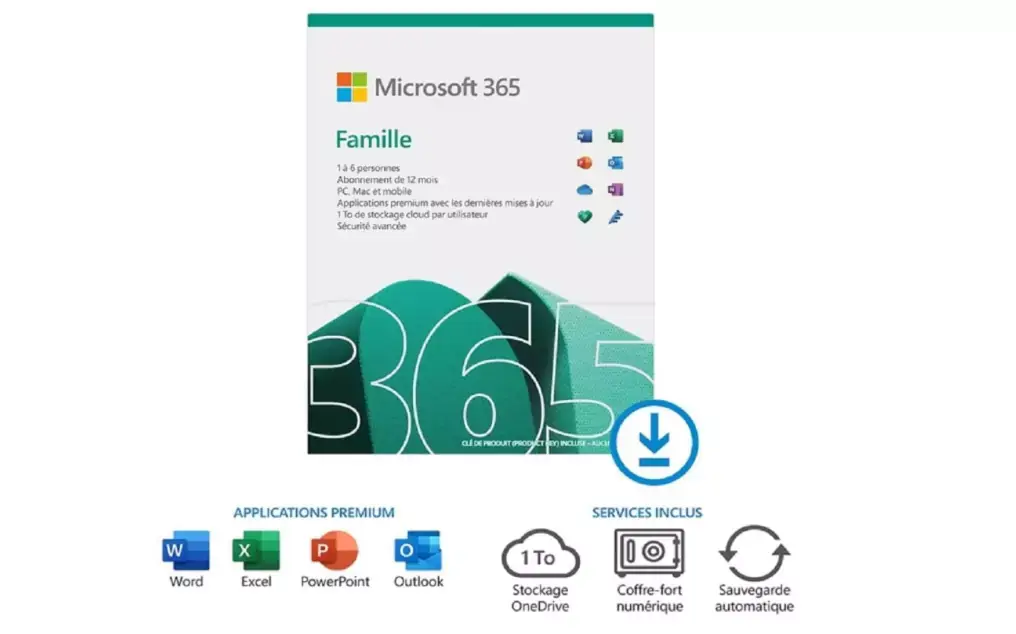 Un an de Microsoft 365 Famille à 54€ (au lieu de 99€) pour 6 utilisateurs sur macOS/PC/iOS/Android