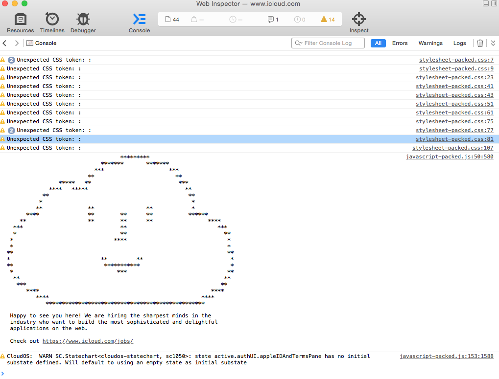 Quand Apple recrute via le code source d'iCloud.com (easter-egg inside)