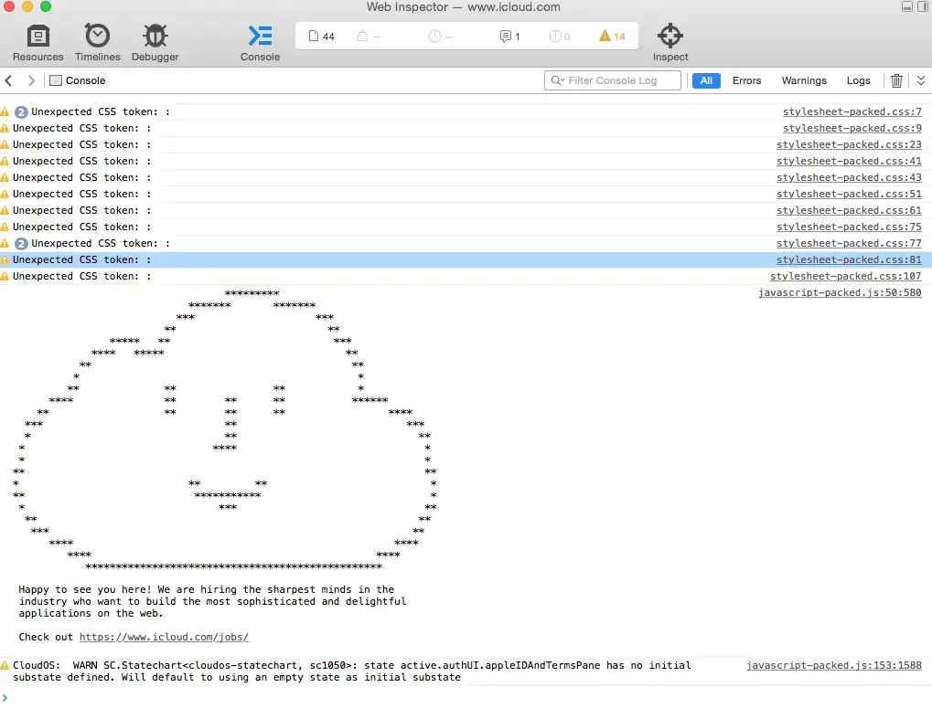 Quand Apple recrute via le code source d'iCloud.com (easter-egg inside)