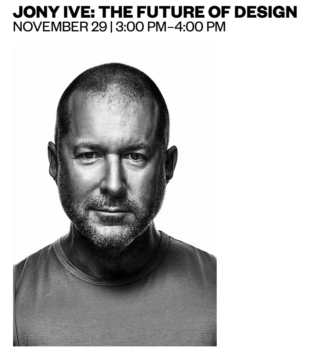 Jony Ive parlera du futur du design le 29 novembre à Washington