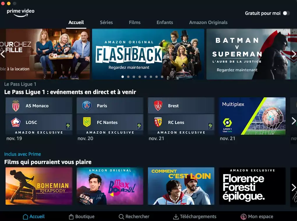 L'application Amazon Prime Video est disponible sur le Mac App Store