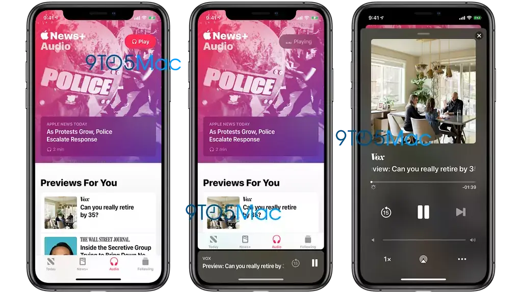 iOS 13.5.5 : une offre audio apparait au sein de l'interface de News+