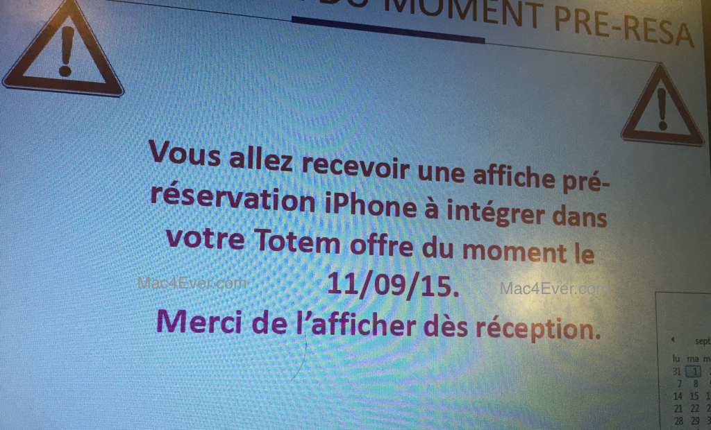 Les pré-réservations pour l'iPhone 6s ouvriront le 11 septembre prochain en France !